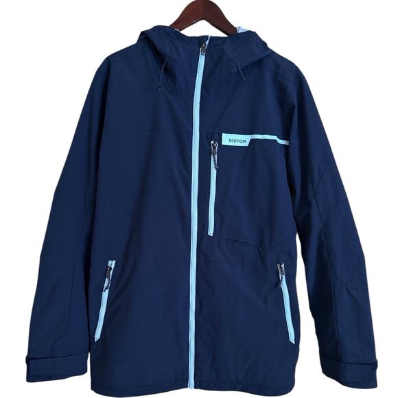 Burton Mens Peasy JacketBlue Size Small